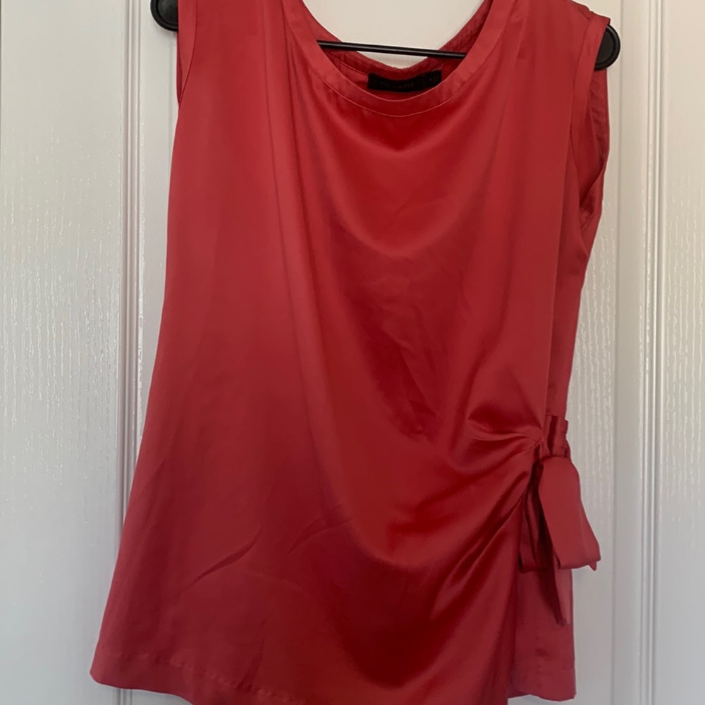 Pink satin blouse by The Limited